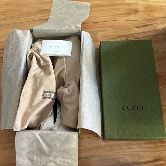 Authentic Gucci Pericles logo-detailed leather and canvas slippers - Picture 4 of 6